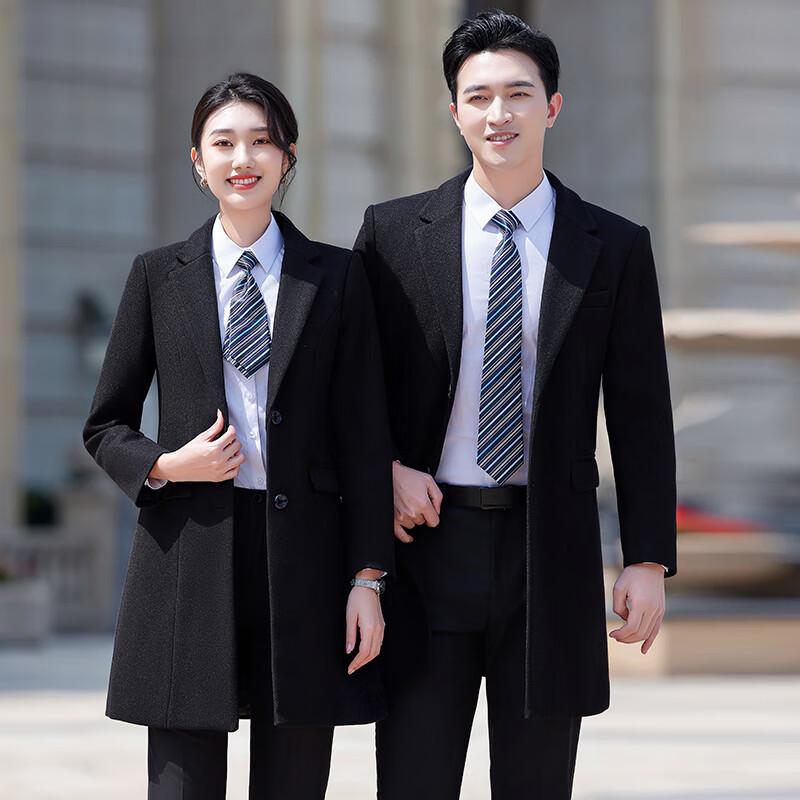 

Троямн Черное Пальто Оверсайз из Шерстяной Смеси с Подкладкой 4XL