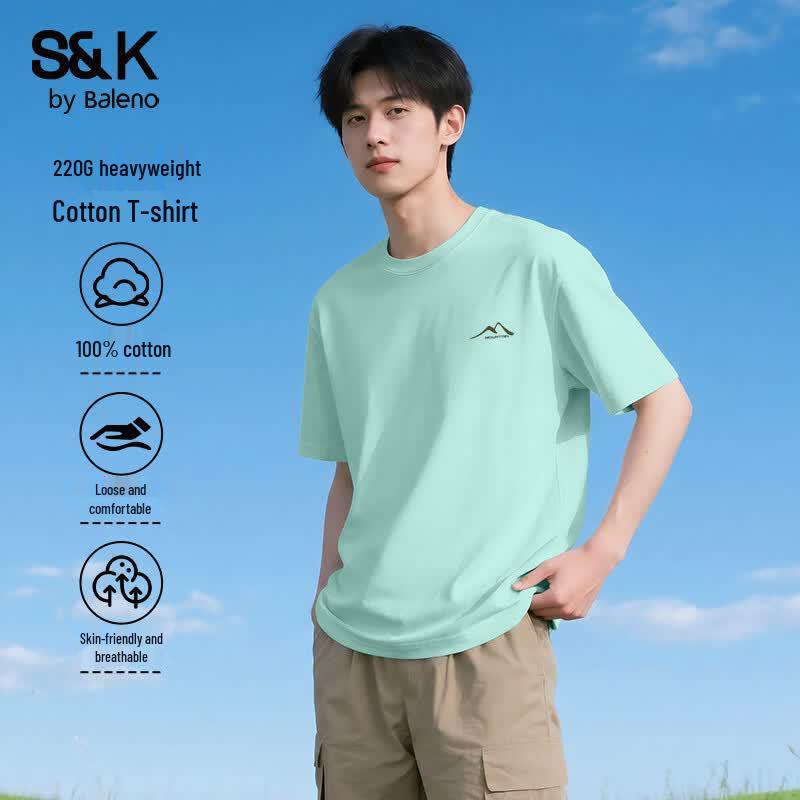 Baleno Men s Pure Cotton Short Sleeve T-Shirt M
