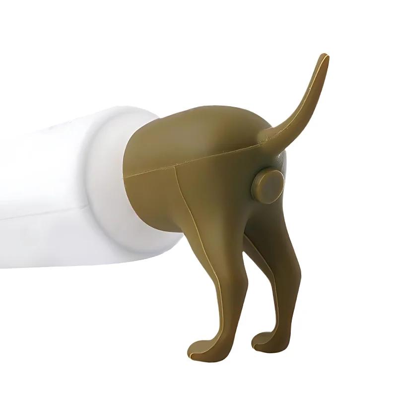 Toothpaste Squeezer Dog Butt Toothpaste Topper Pooping Toothpaste Cap Bathroom Accessories Animal Funny Gadgets Gift For Friends