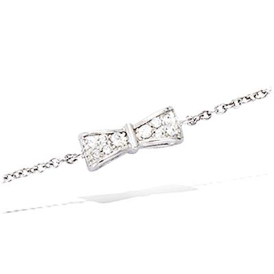 [L7200] - Silver Bracelet 'Romantic Knot' White Silver (rhodium Plated) - 11x4 Mm