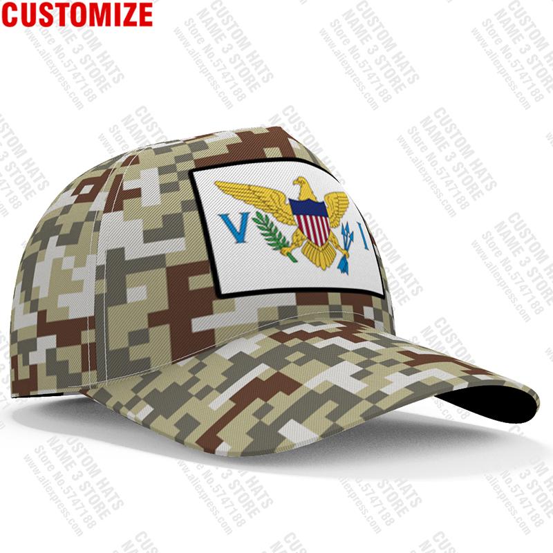 Virgin Island Baseball Cap Free 3D Custom Made Name Number Team Logo Vi Hat Vir Country Travel America Nation Usvi Flag Headgear