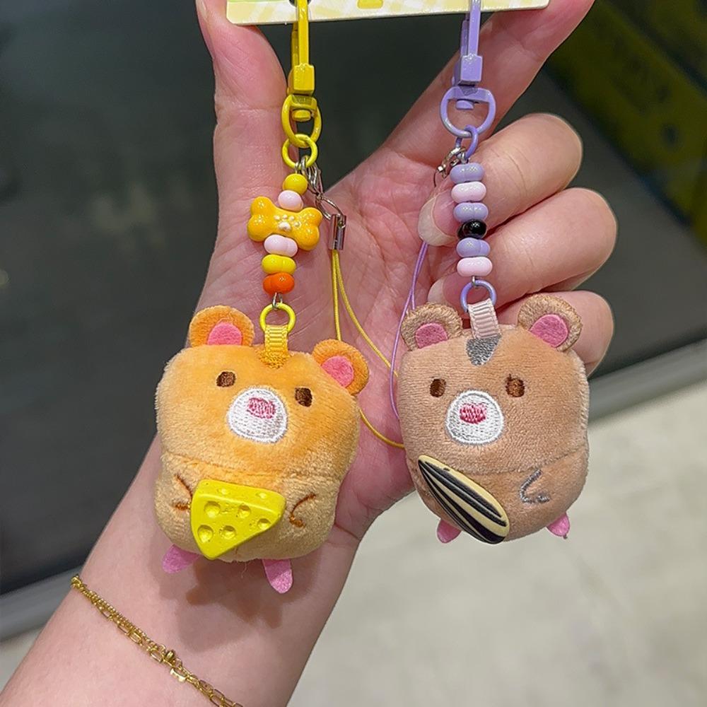 Creative Design Lovers Plush Doll Keychain Backpack Plush Pendant  Lovers Accessories