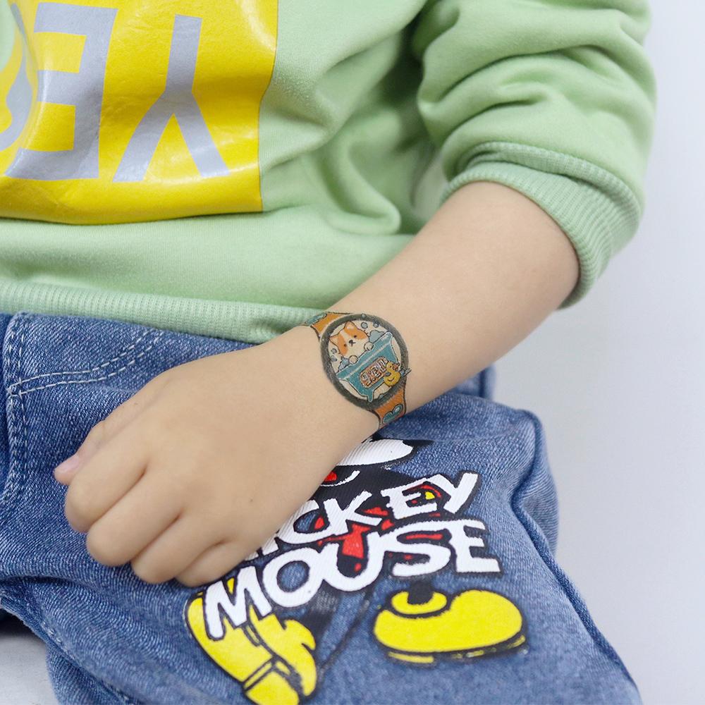 1 Sheets Waterproof But Easy Remove Kids Watch Tattoos