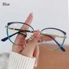 Fashion Cat Eye Anti-Blue Light Blocking Glasses Women Men Luxury Two-Color Optical Spectacles Computer Goggles Reading Eyeglass