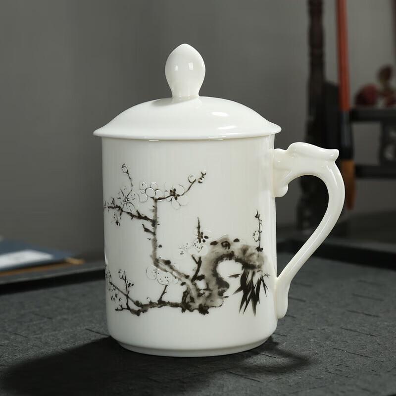 Plum Blossom Blue & White Porcelain Tea Cup Set