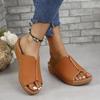 2025 Spring and Summer New Slippery Women's Comfortable Slope Heel Thick Sole Simple and Casual External Wearing Slippers