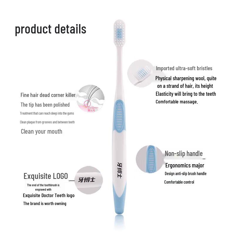 Dr. Denta DT702 White Gum Care Toothbrush Family Pack