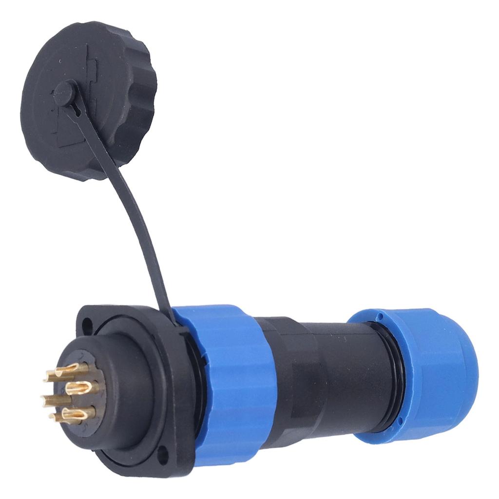 IP68 Waterproof Plug Socket Flange Aviation Power Connector Industrial Adapter AC380V SP206 Pin