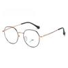 Modern Round Frame Metal Glasses With Blue Light Blocking For General Wear