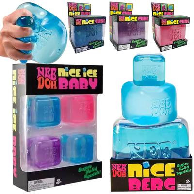 Trending Nee Doh Nice Cube Squish Toy, Soft Jelly Squeeze Stress Relief Fidget Toy, Sensory Needoh For Kids Adults