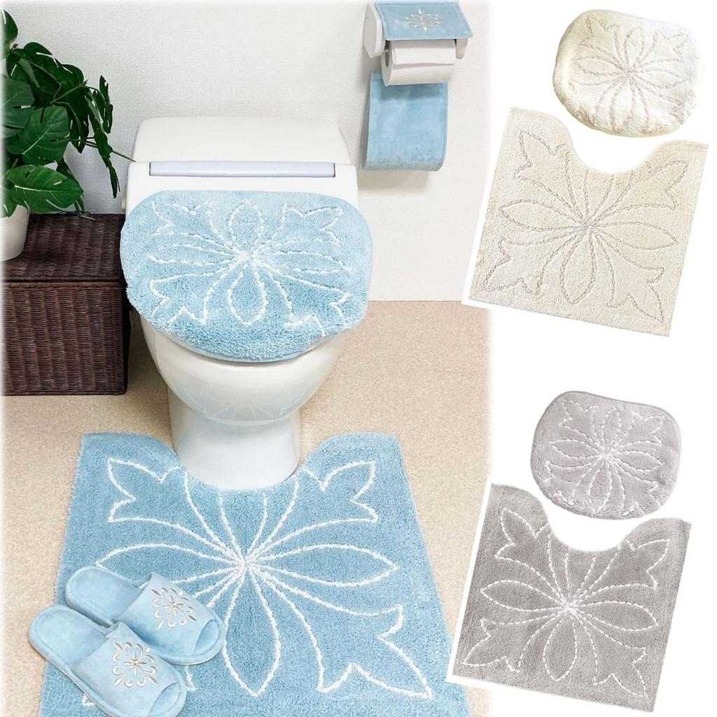Senko Blason Toilet Lid Cover, Adhesive, Multi-Type, White, with Elegant Crest Pattern, 38916