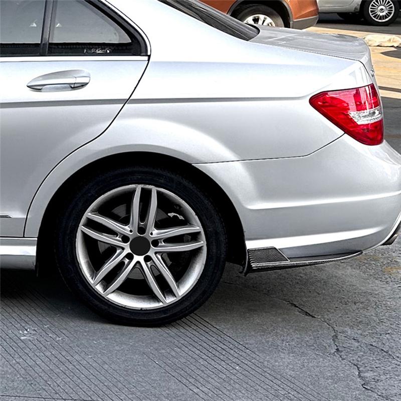 Car Rear Bumper Lip Diffuser Splitter Winglet Apron Spoiler For Mercedes Benz W204 AMG Line 2008-2014 Carbon Fiber