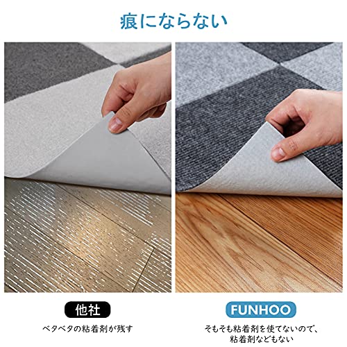 Upgraded Suction Mats, Joint Carpet Tiles, Non-Slip, Soundproof, Washable, Anti-Slip for Pets and Seniors, 30*30cm, 40 Pieces, Dark/Light Gray
