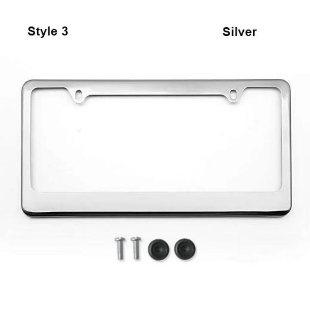 Stainless Steel Protecting License Plates Black/Silver License Plate Cover License Plate Holder