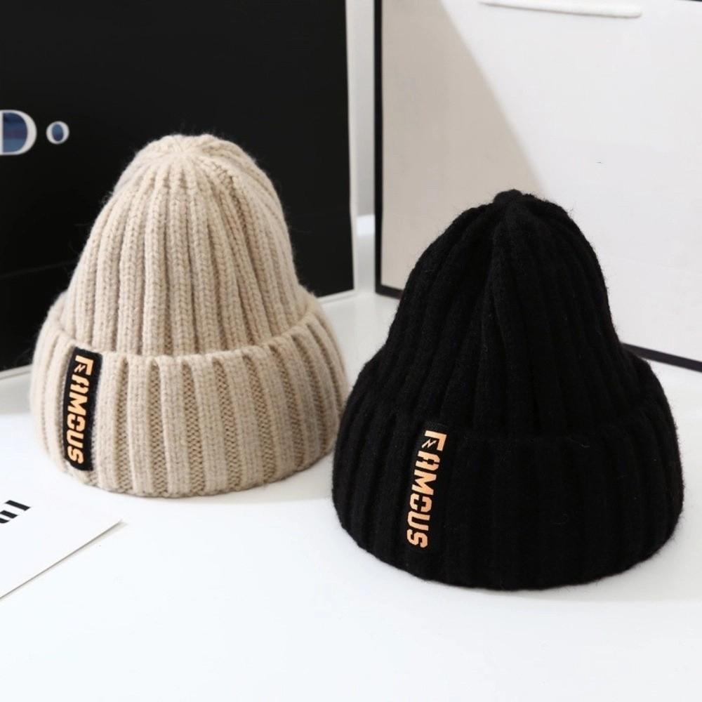 New Knitting Beanies Winter Caps for Men Women Warm Solid Color Hat Soft Woolen Crochet Unisex Take Cold Cap Beanie