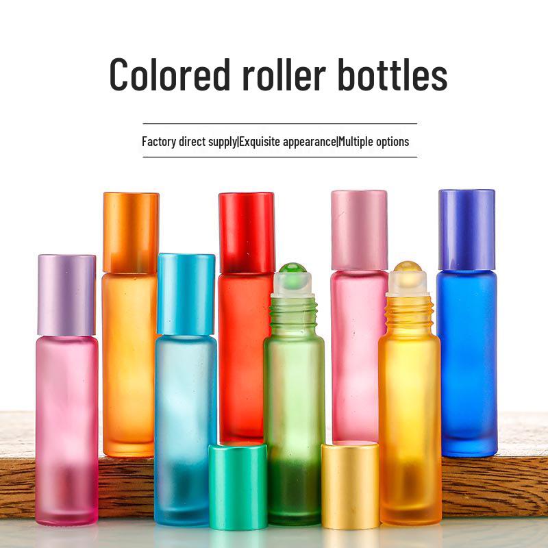 Matte Crystal White Glass Roll-on Essential Oil Bottle