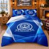 Printed 3Pcs Bedding Set Portsmouth FC Pattern Bed Sheet Pillowcase For Bedroom Decor