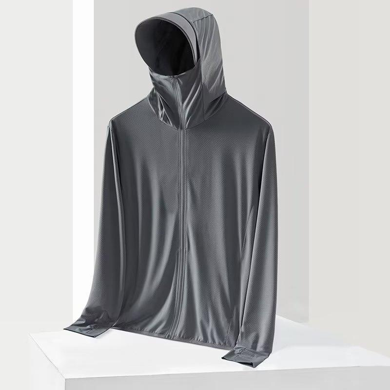 Jiaos UPF50 Sonnenschutzkleidung aus Eisseide: Leicht, Atmungsaktiv, Große Krempe, Unisex, Anti-UV, Ideal zum Angeln.