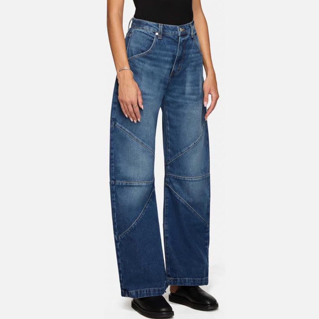 Jeans baggy hip hop da donna a gamba larga a vita medio-bassa jeans larghi boyfriend pantaloni in denim vintage