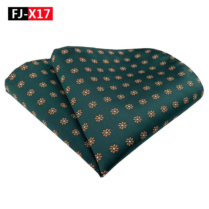 2025 Men's Versatile Floral Solid Color Polyester Pocket Square