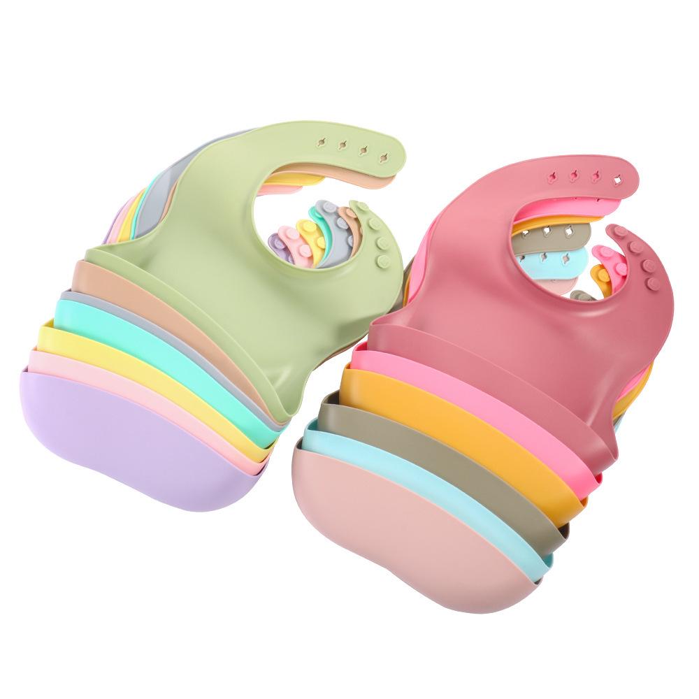 Waterproof Silicone Baby Bib for Feeding - Food-Grade, Cross-Border, Infant Supplies
