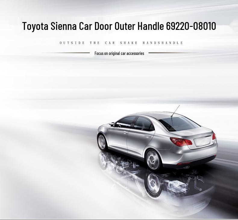 69210-08010: Exterior Door Handle for Toyota Sienna, Compatible with Part 69220-08010.