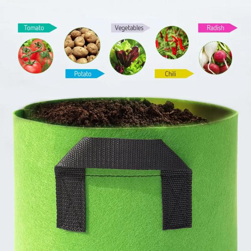 Gallon Plant Grow Bag with Handles Non-woven Fabric Vegetable Planting Bag Vegetable Plant Pot Grow Bag Garden Farm Planter Bags