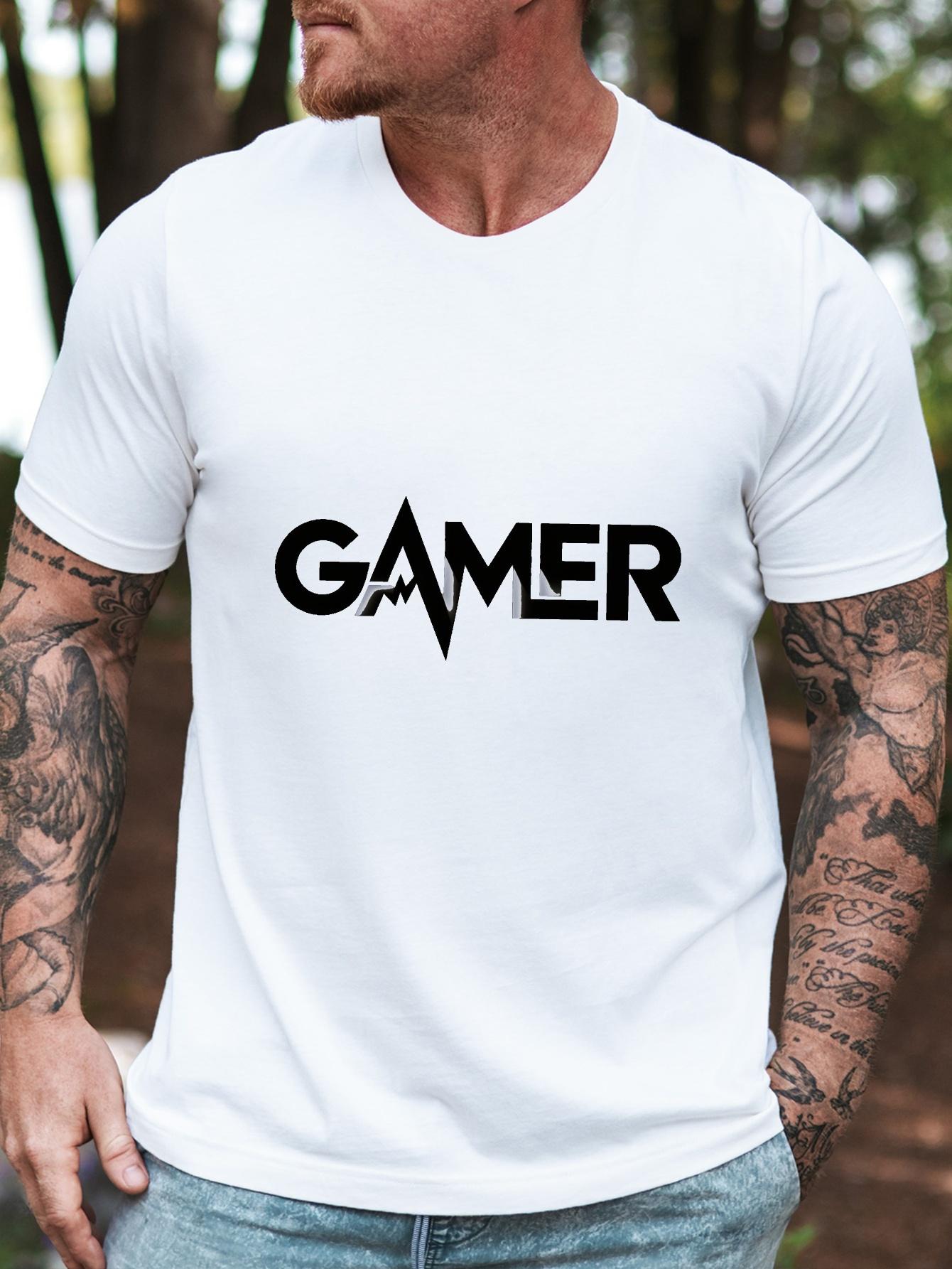 Gaming Graphic T-shirt - Navy Blue Gamer Design Tee XXL