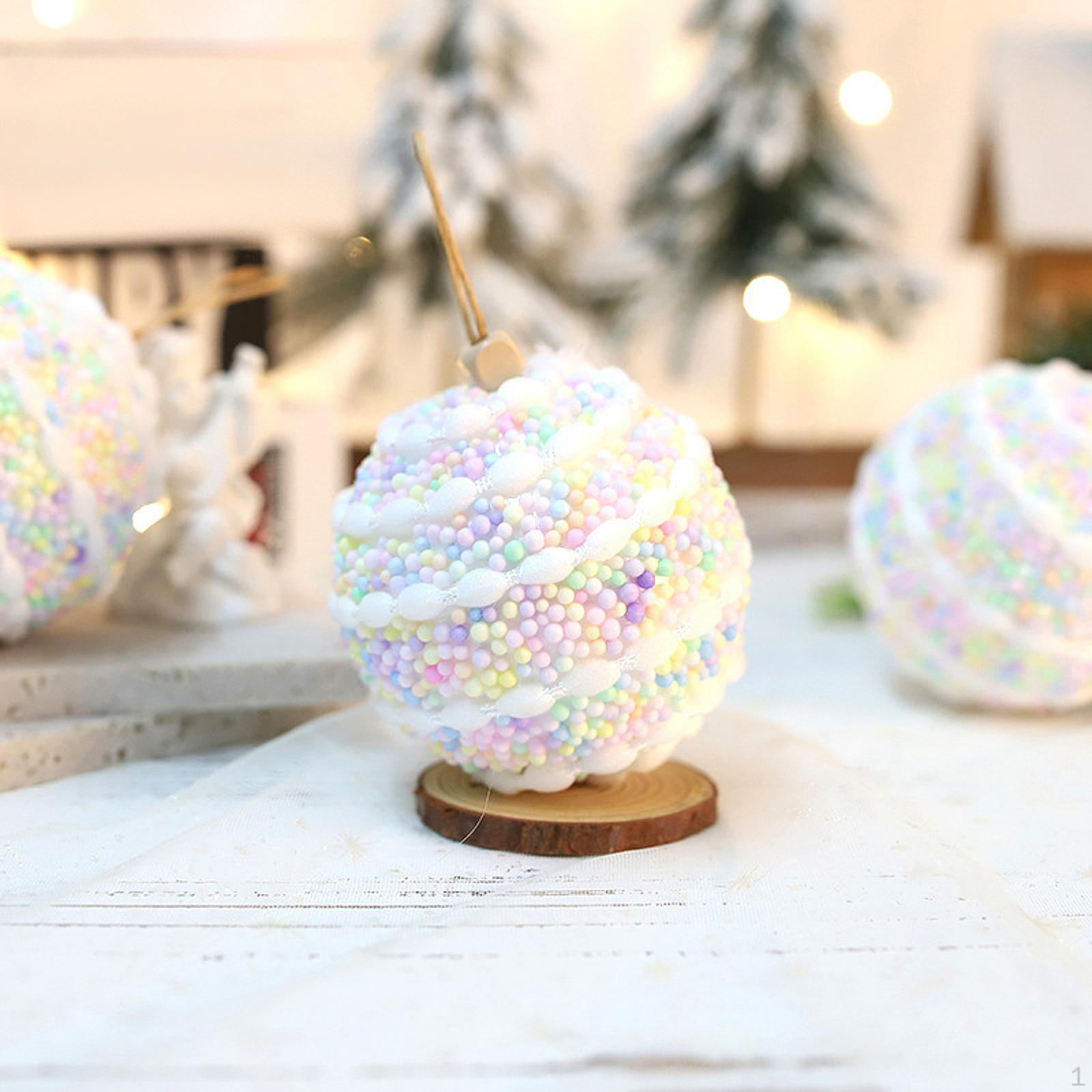 

3 шт. Рождественские шары, украшения, подвески, поделки, безделушки, подвески на елку на день рождения белый