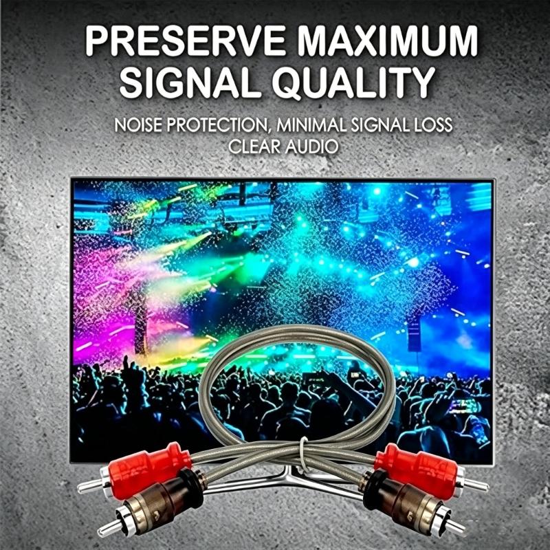 Heavy Duty 2 Male To 2 Male Amplifier Sound Cable 2RCA Sound Splitter Cable Sound Cord for Amplifiers Car Sound Speaker