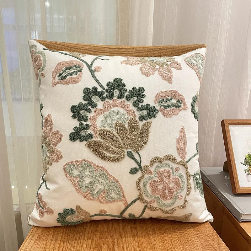 Nordic Ins Klein Frisch Einfach Bestickt Kissen Bouquet Kissenbezug Wohnzimmer Sofa Kissen Schlafzimmer Kissen