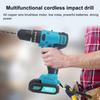 21V Electric Drill Cordless Powerful Multifunction Variable Speed Impact Driver with 27Pcs Accessories