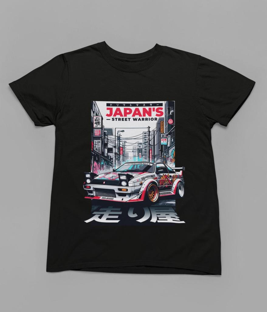 Japan Street Warrior Shirt, JDM Drift Car Tee, Japanese Racing T Shirt, Tokyo Streetwear, Car Enthusiast Gift, Tuner Culture