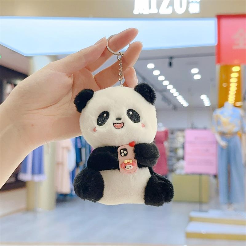 Cute Giant Panda Plush Keychain Pendant Doll Claw Machine Toy Small Gift