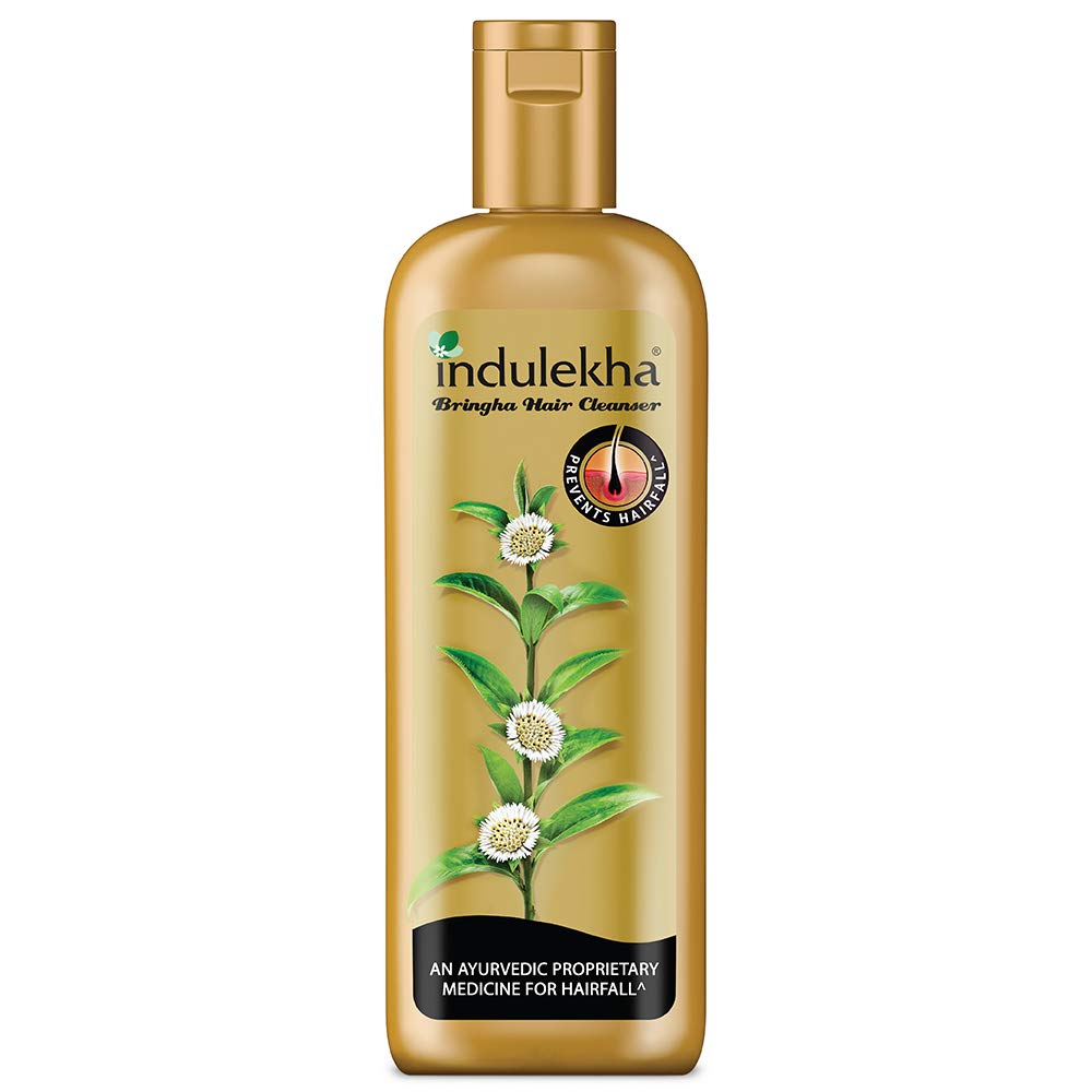 Shampoo Indulekha Bringha, Medicina Ayurvedica Proprietaria Per la Caduta dei Capelli, 340ml e Shampoo Bringha, Medicina Ayurvedica Proprietaria Per la Caduta dei Capelli, 10