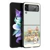 Schattige Cartoon Hond Kat Voertuig Telefoonhoesje Voor Samsung Galaxy Z Flip3 Flip4 Flip5 Case Voor Z Flip 3 4 5 6 7 Harde Vouwbare Cover