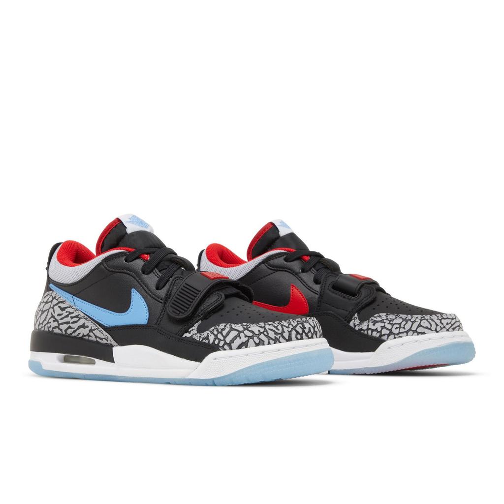 Air Jordan Legacy 312 Low Grade School 'Chicago Flag' (Unisex) Black / Valour Blue / University Red / Wolf Grey Kids' Basketball Shoes CD9054 004