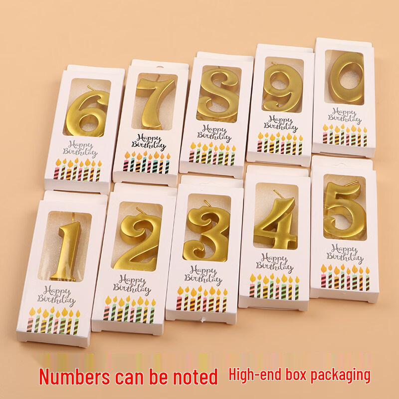 LIEI Gold Number Birthday Candle