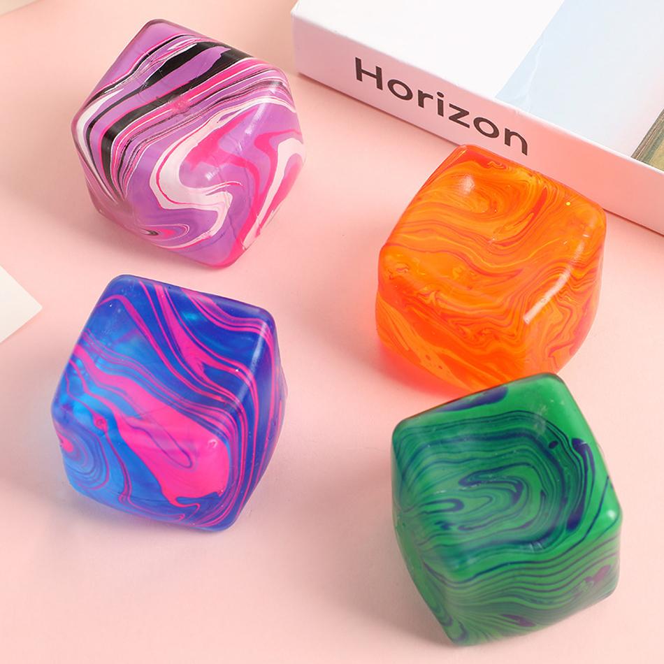 1-4Pcs Ripple Ice Cube Maltose Decompression Toy Ice Cube Fidget Toys Squeeze Toy Anti-Stress Sensory Toy Pinch For Kids Adults
