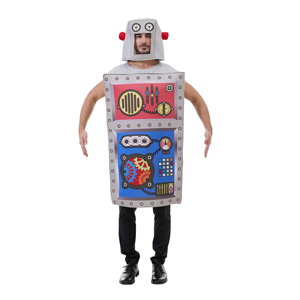 Erwachsene Männer Roboter Kostüm Halloween Damen Lustige Schwamm Roboter Cosplay im Angebot