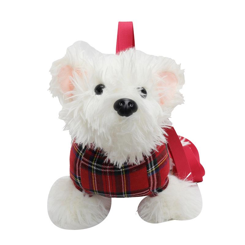 Japanese Cute West Highland Puppy Messenger Bag Female Cartoon Plush Versatile Soft Girl Handbag