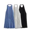 2026 Summer European-American Tassel Backless Halter Mini Dress