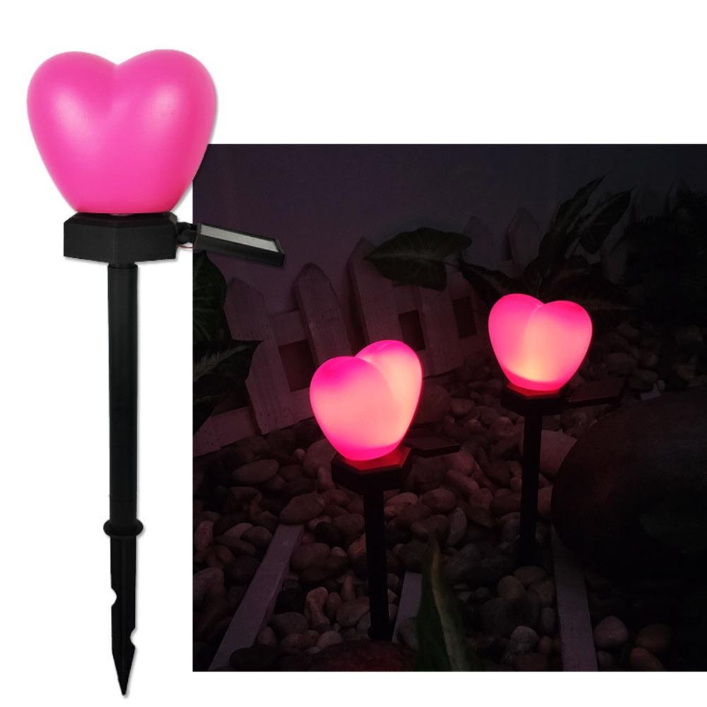 

Светодиодные солнечные фонари в форме сердца, атмосферные огни, креативный ландшафтный втыкаемый светильник, сад Style 3