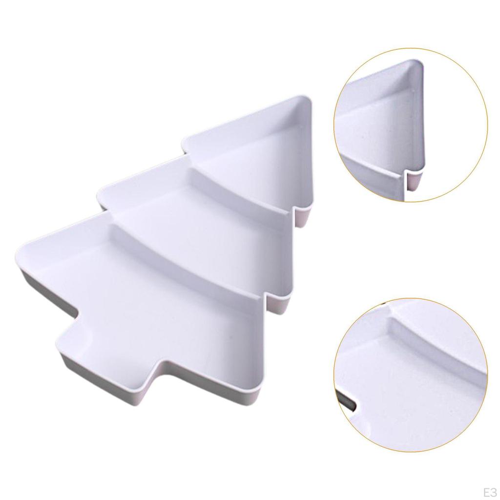 4 Bucuri Tavi de Servire Divizate Nuci Decor Craciun 3 Compartimente Gustare Plaja