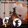 Halloween Witch Lamp with Holding Lantern Decor for Outdoor Home Porch