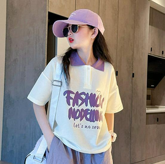 Girls' Casual Summer Set: Loose Top & Wide-Leg Pants