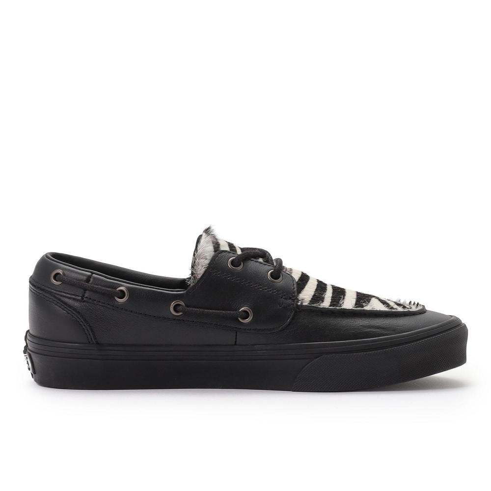 Vans 2 Eyelet Boat Shoe Vn000z96bla Pony Hair Black