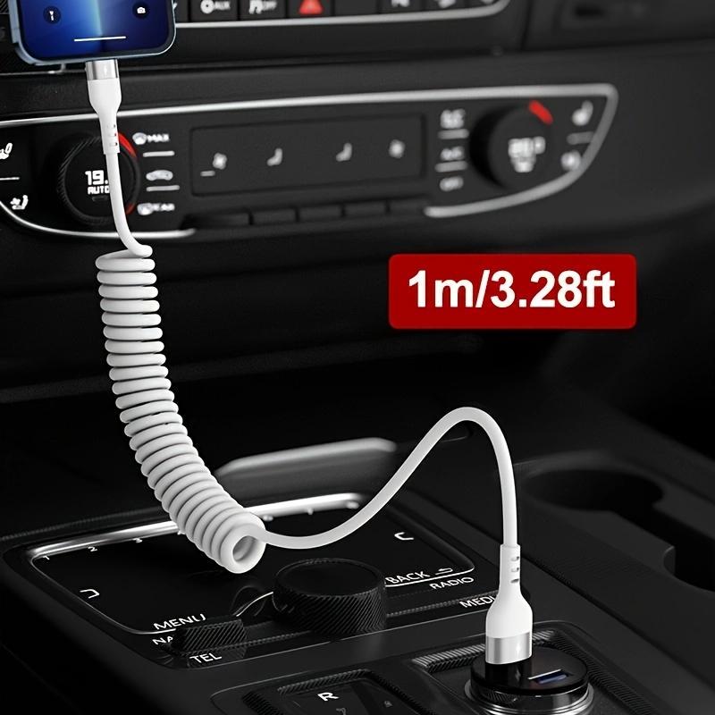 6A Super Fast Charging Spring Data Cable Suitable For Vehicle Type C Telescopic Charging Cable