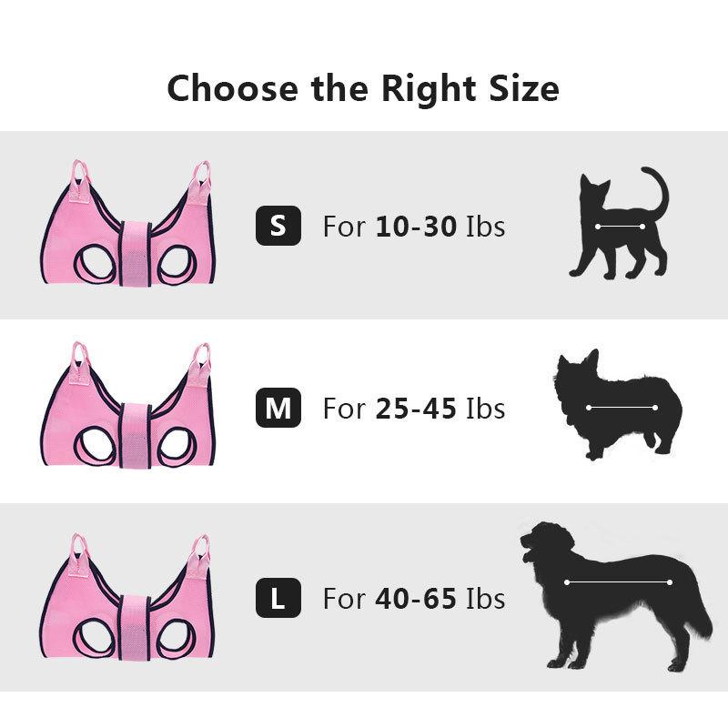 Pet Grooming Hammock Cat Dog Hammock Nail Cutter Hanging Bag Anti-Scratch Bite Medicine Fixing Bag