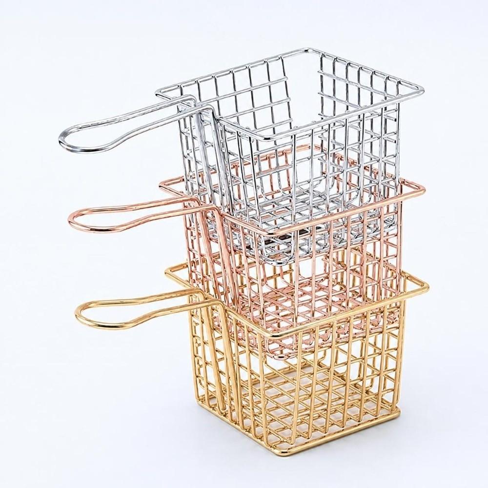 Square Shape Fryer Basket Iron Frying Strainer Durable French Fry Holder  Cooking Frying